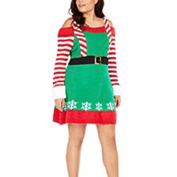 NWOT CHRISTMAS Elf sweater dress XS S - Picture 1 of 7